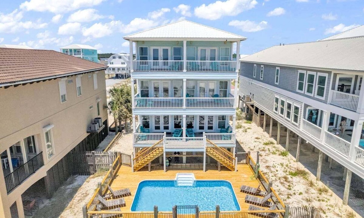 Gulf Shores House | Beachfront 14br house -Private Pool - Bella Sol 2