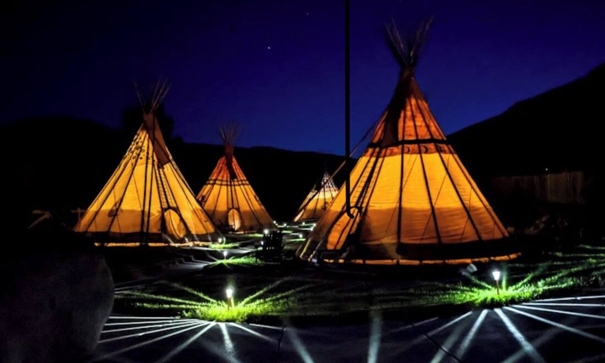 Gardiner Resort | Beautiful Glamping Tipi at Yellowstone. 2 Queen Beds, Private Bath, ages 5+.