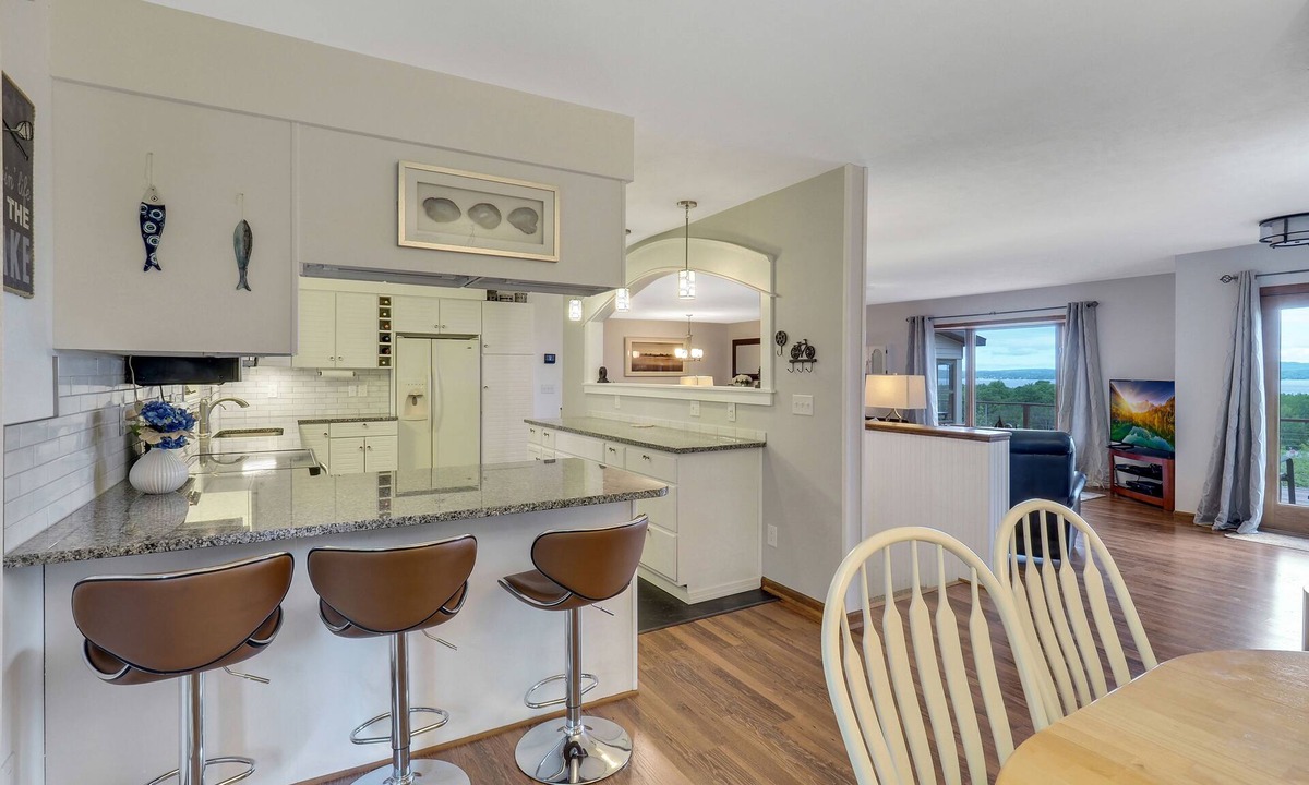 Petoskey House | Beautiful views of Little Traverse Bay and a spacious wraparound deck