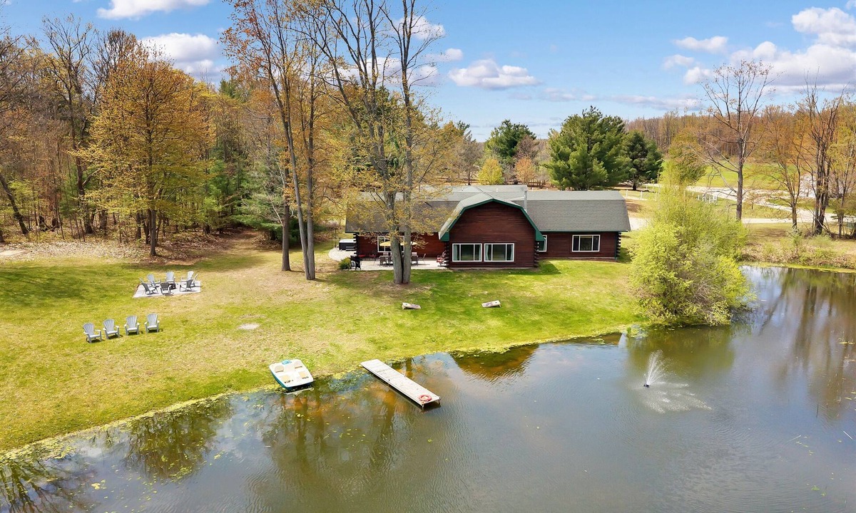 Big Rapids House | Big Rapids Lodge, Hot Tub, Pond, Game Room