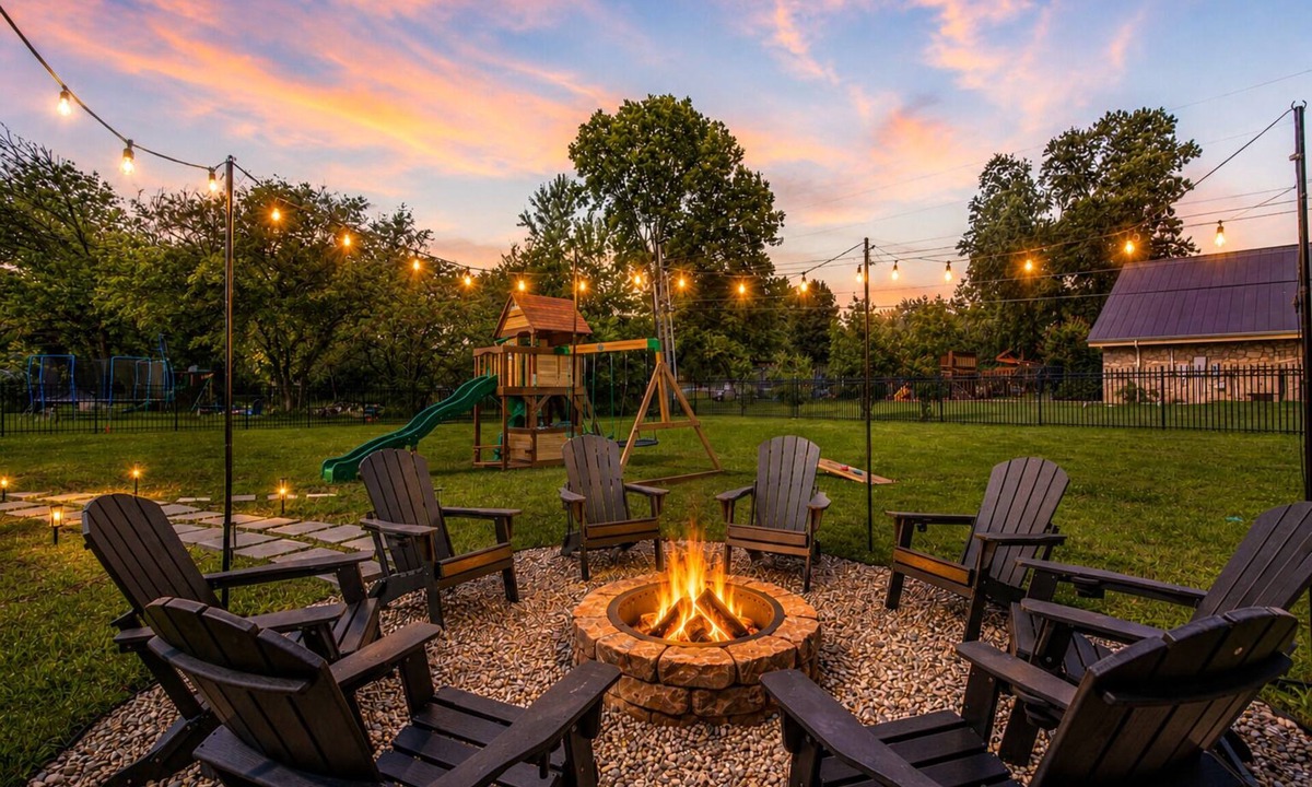 Indianapolis House | Game Room. Fire Pit. Playground. Theater. 16 Guest Capacity. Centrally Located.