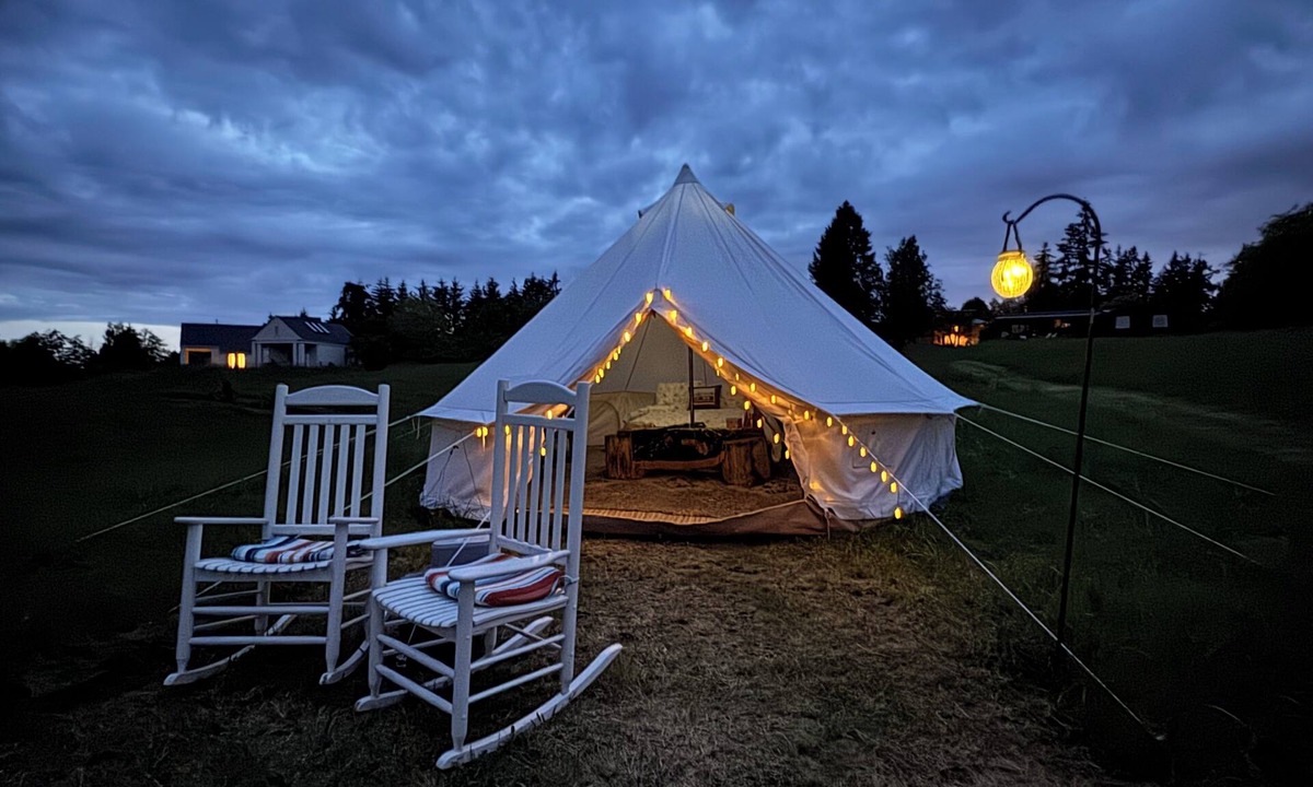 Vashon Island RV Rental | Glamping Tent 5 Acre Amazing Views of Cascades Salish Sea & Mt Rainier - #2 of 4