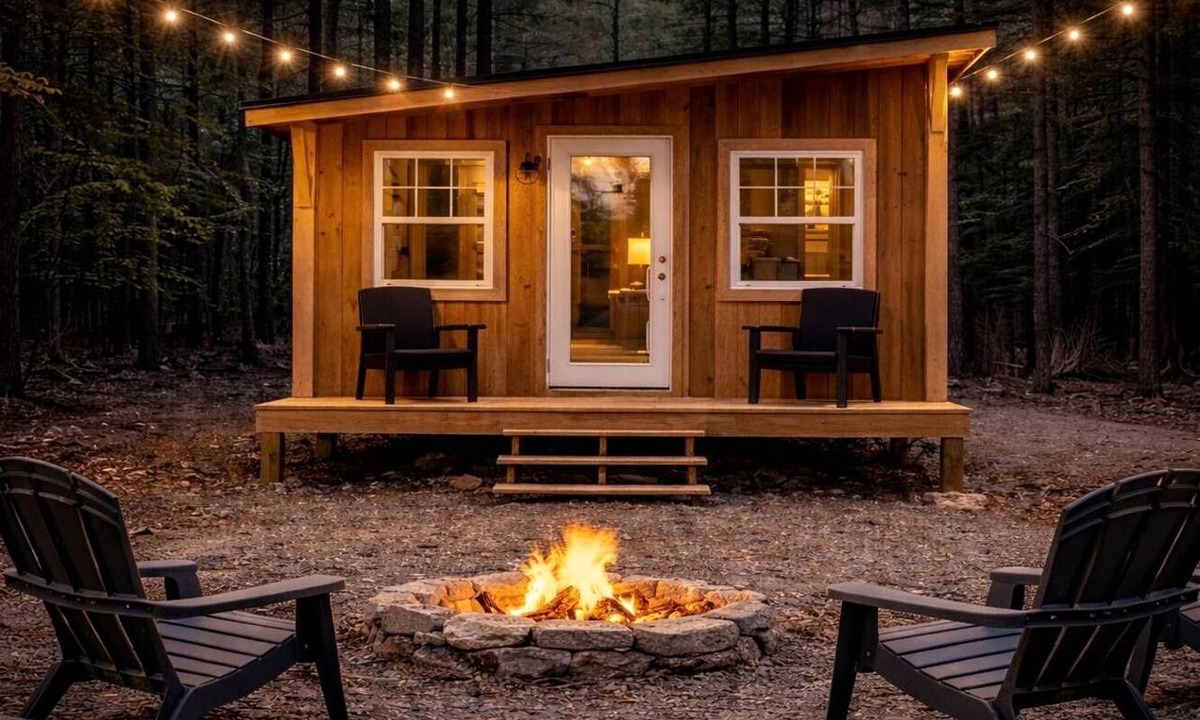 Boles Cabin | Modern Rustic Tiny Home Surrounded by Peaceful Pines in Boles, Arkansas