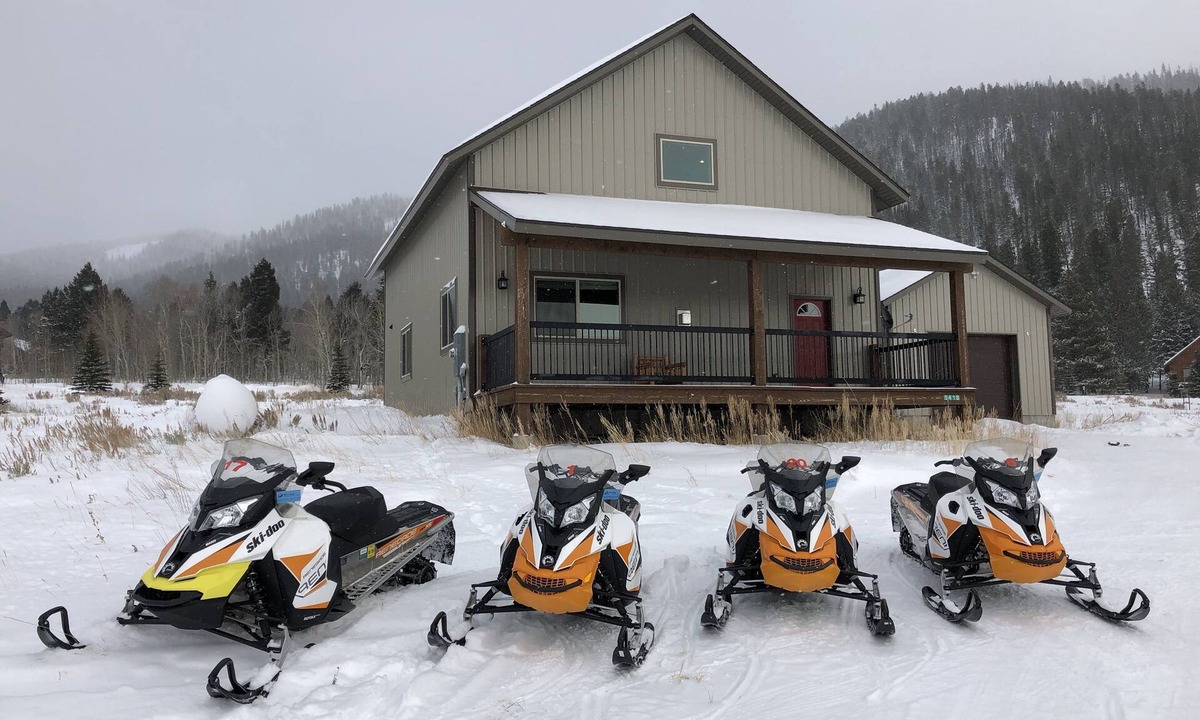 Island Park House | Moose Meadow Lodge - great view! Garage for those snowmobiles and 4x4's!