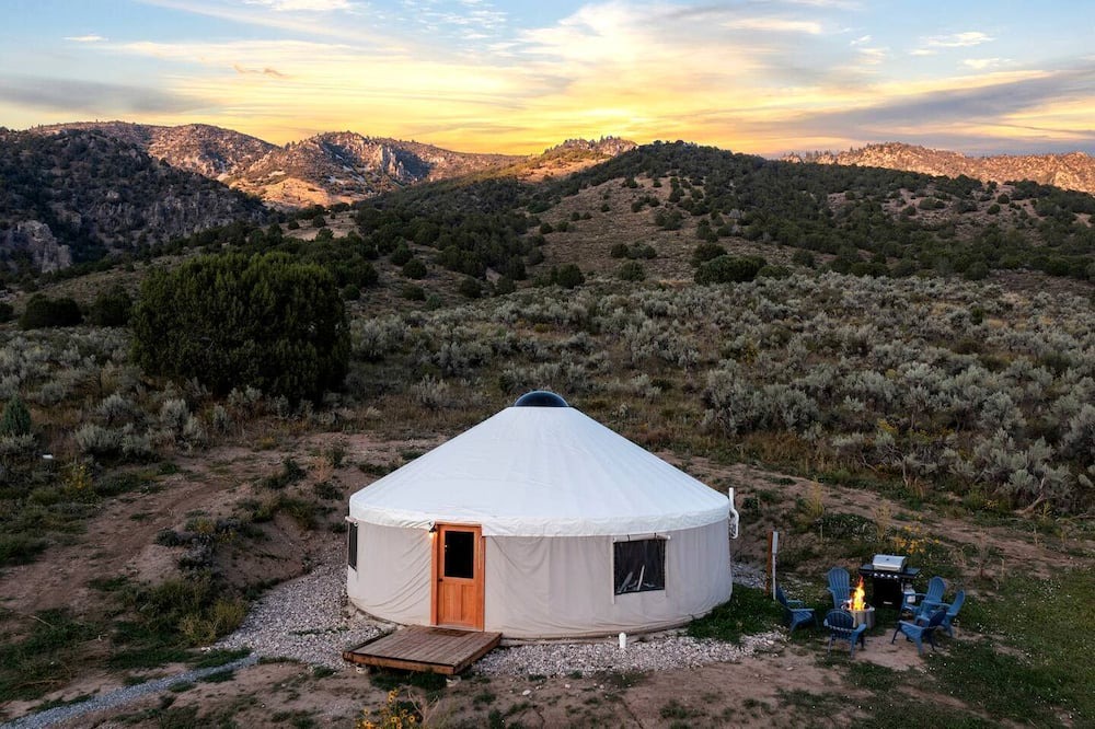 Lava Hot Springs Cabin | Peaceful Hillside Yurt with Countryside Views in Idaho