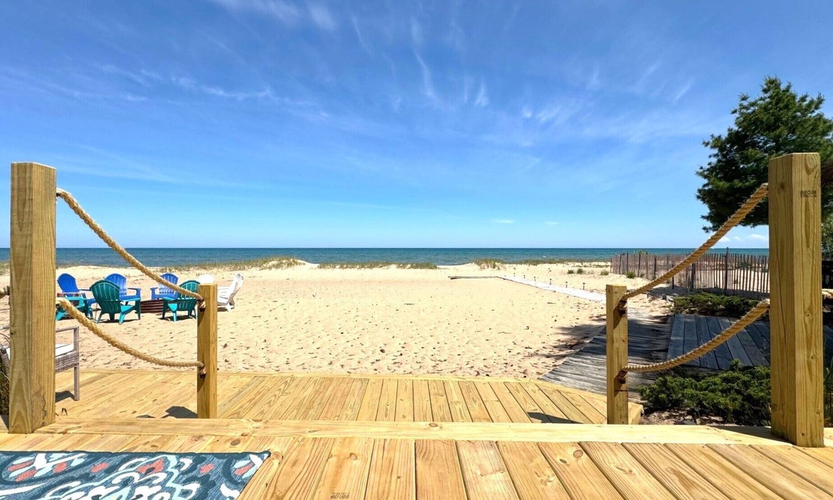 Oscoda Ski Chalet | Private Sandy Beach with Game Room