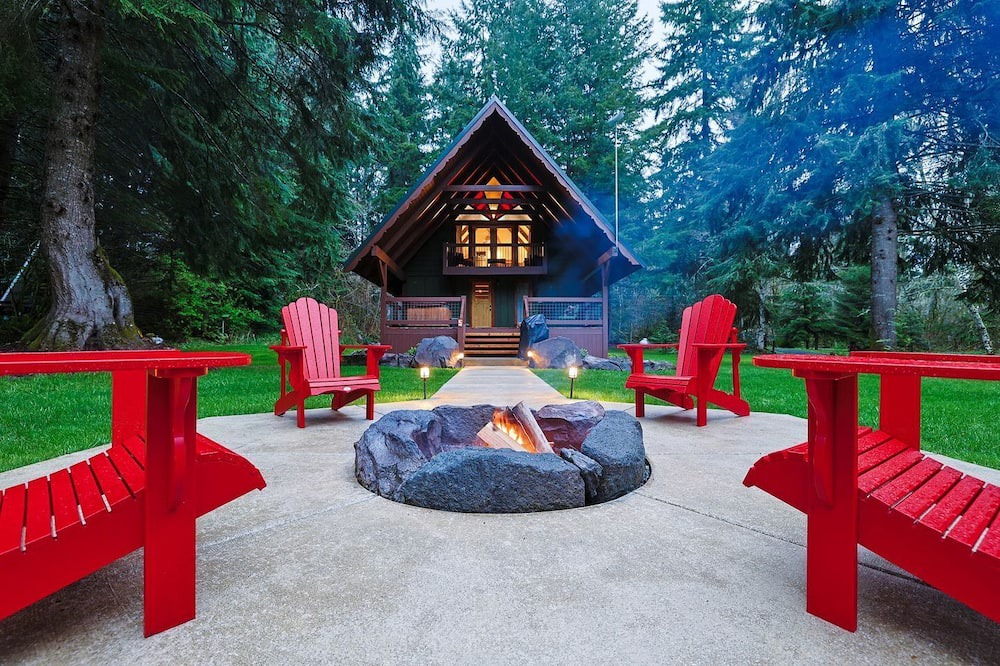 Ashford House | Secluded Forest Retreat with Hot Tub and Stone Fireplace in Ashford, Washington