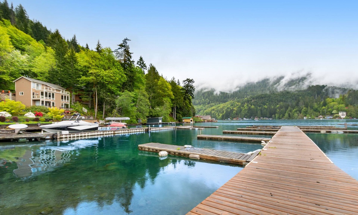 Port Angeles Condo | Spacious, 3-story lakefront condo with unmatched views, 2 decks, canoe & dock