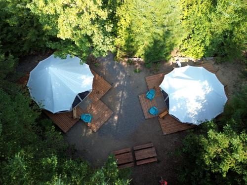 Carson Other | Spacious Dual Bell Tent Glamping Retreat with Forest Deck near Carson, Washington