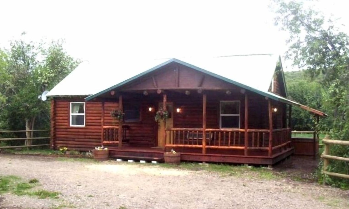 Victor Cabin | True Log Cabin with trees Victor, ID near Jackson, Yellowstone, Teton
