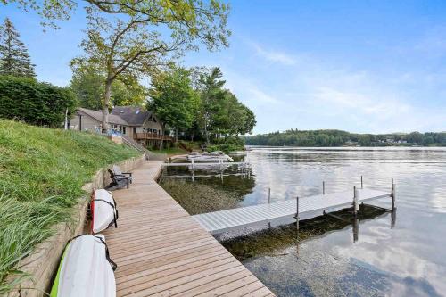 Newaygo House | Waterfront Suite with Dock, Firepit, BBQ