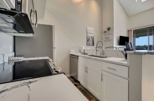 Charlevoix Condo | 359 Edgewater | Scenic 2BR with Vaulted Ceilings | Pool, Hot Tub, Sauna