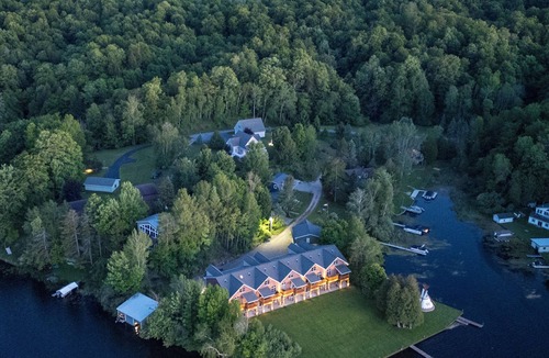 Ludington Condo | #5 Lakefront Hamlin Lake Retreat - Sleeps 10