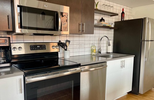 Downtown Omaha Apartment | A historic 900 square foot Atrium loft in the heart of the Old Market
