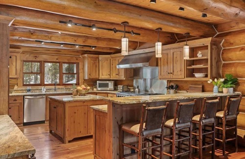 River Meadows House | Abode at Forest Edge, luxury log home, hot tub