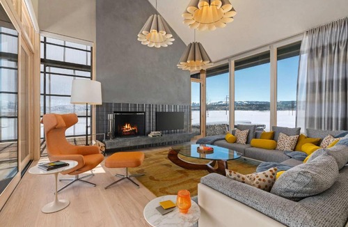 Driggs House | Architect-Designed Lux Estate Spa Mt view