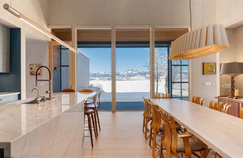 Driggs House | Architect-Designed Lux Estate, Spa, Mt view