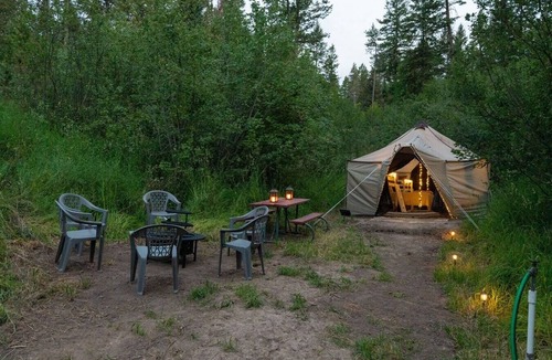 Swan Valley RV Rental | Bunk Tent at Camp Little Lemhi