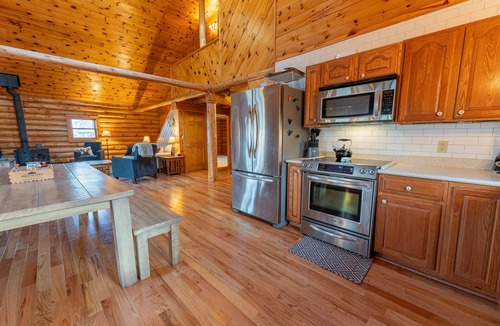 Gould City Cabin | Cedars on South: Lakeside Living – Kayaks, Dock, and Stunning Views!
