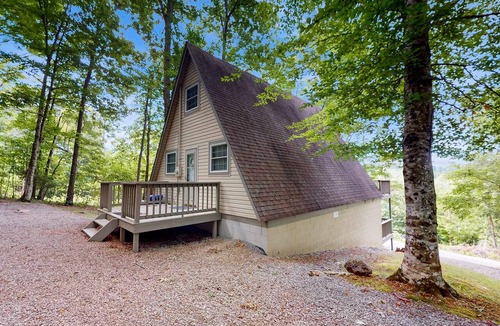 Flat Hollow Marina House | Cozy A Frame Cabin, Sleep 8, Near Marina, Deck, Grill