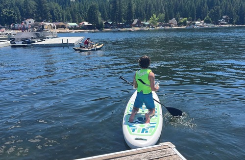 Loon Lake House | Deer Lake Cabin Retreat with private beach access - quiet clean lake!