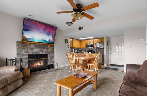 Gatlinburg Condo | Deer Ridge D201 | Fireplace, Balcony, Resort Pool
