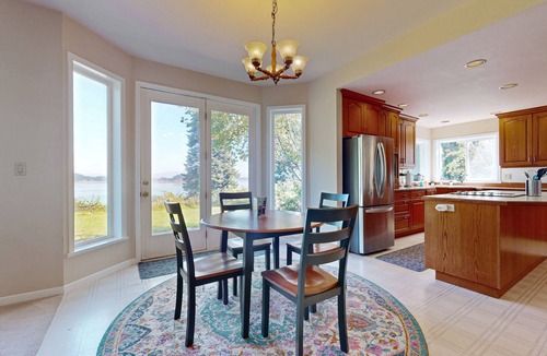 Oak Harbor House | Designer bay-view estate with home office, beach nearby
