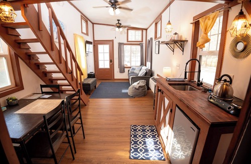 Lyons Resort | Discover Tiny Living: Spacious Pinewood Tiny Home in the Heart of Lyons, CO