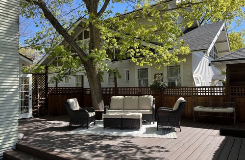 Garden District House | Downtown Vintage Home with Hot Tub and Bikes! Short Walk to Lake and Beach!