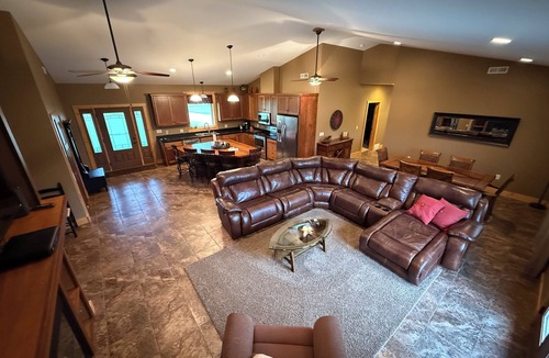 Webster Cabin | Elevated Luxury 4-bedroom cabin in Devils Lake with Fishing Access