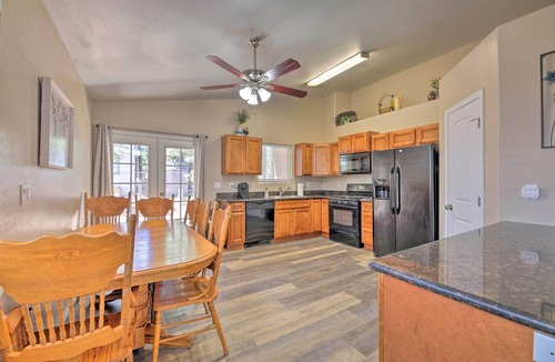 Torreon House | Fenced Yard, Fire Pit: Quiet Show Low Home!
