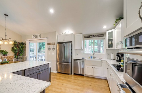 Bremerton Cottage | Gas BBQ off Balcony: Fire Pit, Near Parks & Museum
