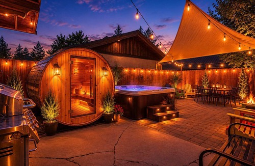 Leavenworth House | HotTub Sauna ColdPlunge| Luxury Downtown Townhouse