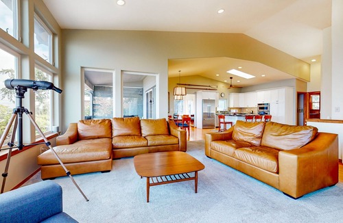 Langley House | House in Langley with sound & mountain views, firepit, & private hot tub