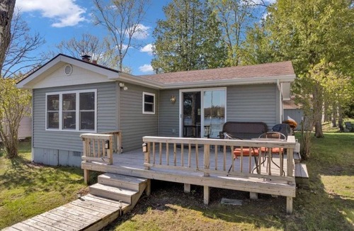 Long Lake House | Knotty Nook - Lakefront with Sandy Beach 3 Bed with pullout couch 1 Bath