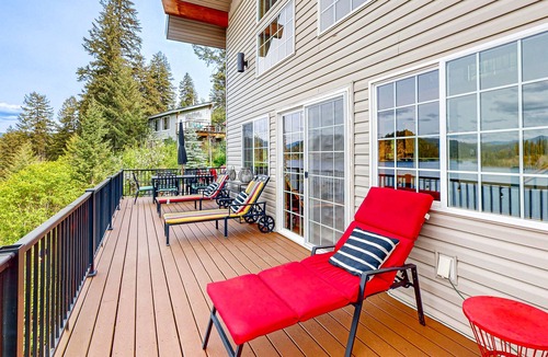 Coeur d'Alene House | Lakefront, dog-friendly home with private dock, swimming beach & firepit