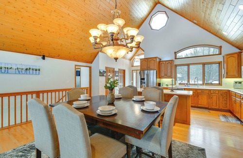 Gladwin House | Lakefront Gladwin Home w/Private Beach & Hot Tub