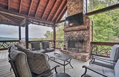 Ridges Over the Lake Cabin | Long-Range Views | Game Room | Fire Pit | Pets