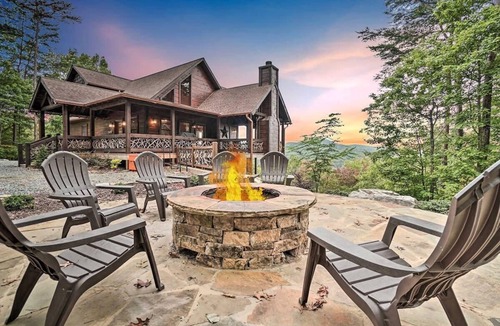 Ridges Over the Lake Cabin | Long-Range Views | Game Room | Fire Pit | Pets
