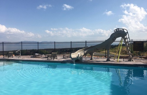 Fish Haven Cabin | Luxury lakeview cabin w/hot tub, pool, sports courts, pickleball, private beach!