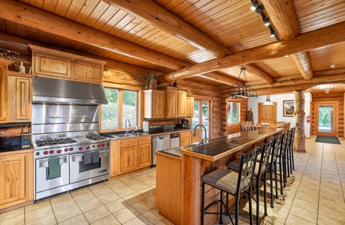 Tamarack Cabin | Luxury Log Cabin Near Cascade Lake, 80 Acres, RVs