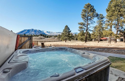 Flagstaff Villa | Meadow Mountain Large A-Frame Cabin HOT TUB 5 Private Acres Awe Mount Elden Views