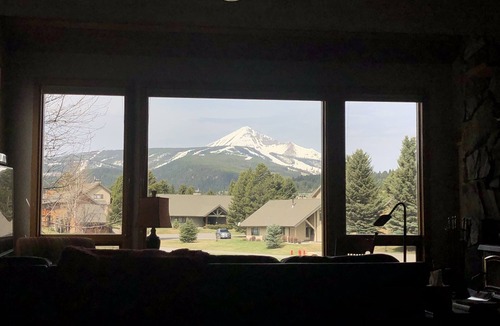 Big Sky Meadow Village Condo | Minutes away from Big Sky Resort! Incredible mountain view from golf course.