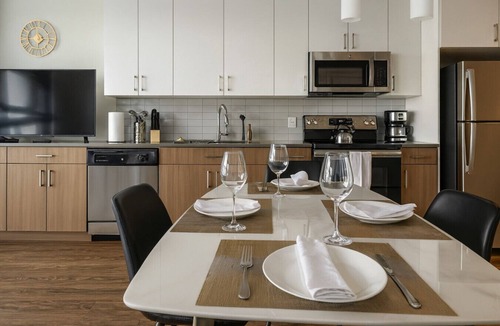 Five Points South Apartment | Modern 2BR Gem | Rooftop Pool + Workspaces