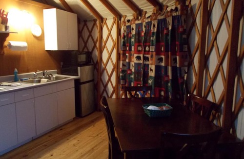 Bow Resort | Mount Vernon Camping Resort 20 ft. Yurt 1
