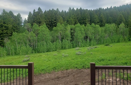 Island Park Cabin | New construction, hot tub, 10 miles to Yellowstone, WiFi, AC, firepit, Tipi