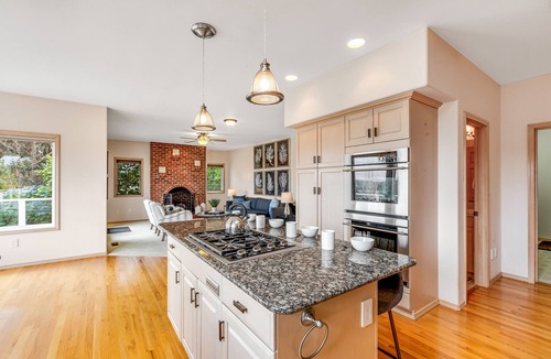 Camano Island House | Newly updated home with sweeping cascade views, gas grill, WiFi & lush acreage