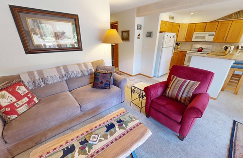 Mountain House Condo | On River Trail! Walk to Festivals, Dining, Activities, Shops. 2 Hot Tubs!