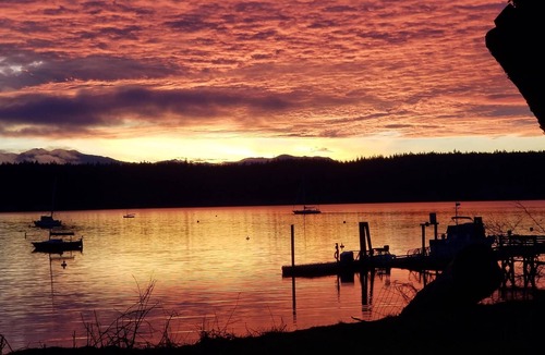 Nordland Cabin | Only feet from the bay and private beach, Romantic Room with Queen bed.