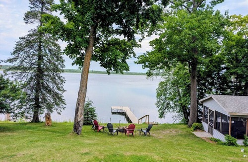 Walker Cabin | Peaceful lake front 3-bedroom cabin with Leech Lake access.